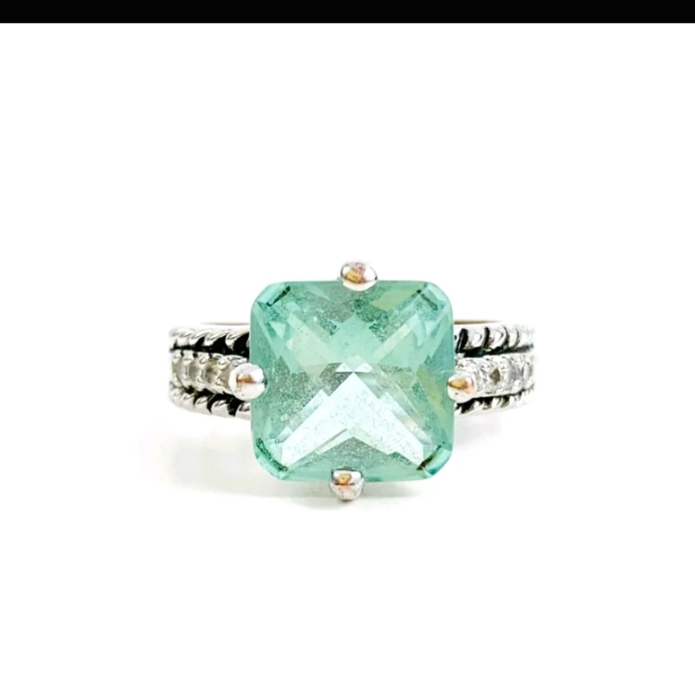 Lia Sophia ring $120 Retail NEW! blue aquamarine stone ring Sz 8, PRICE REDUCED! - Picture 8 of 11